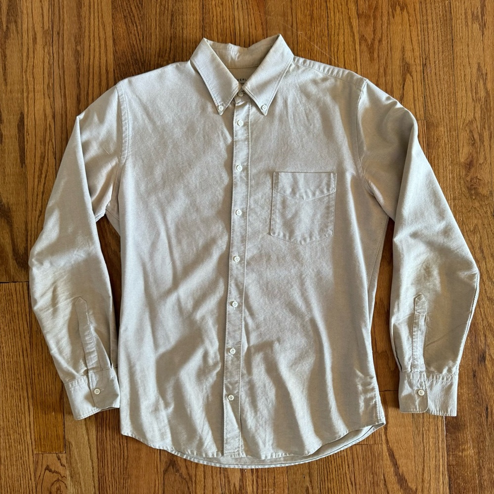 Everlane Khaki Oxford Shirt Size Medium